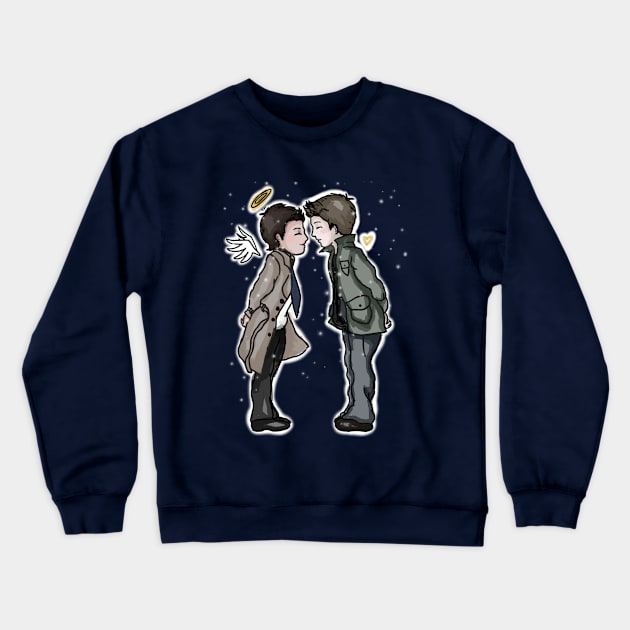 Destiel Winter Crewneck Sweatshirt by SuperSamWallace